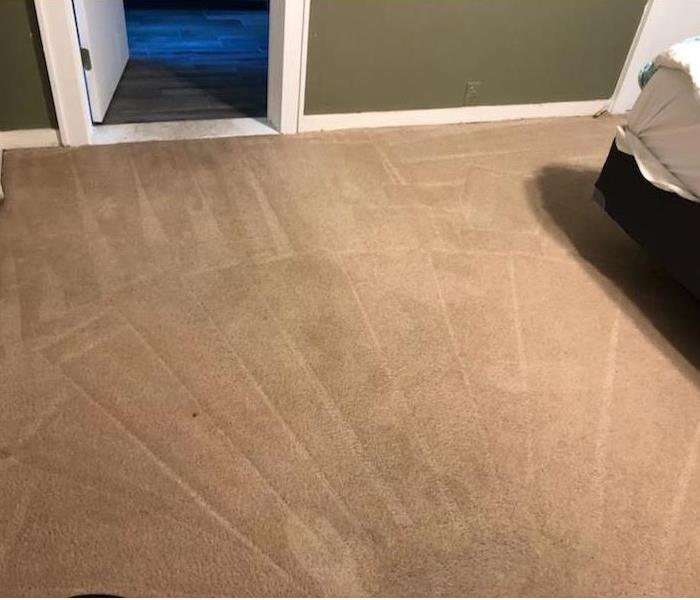 cleaned bedroom carpeting