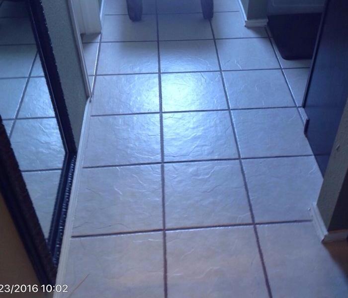 Water on tile floor