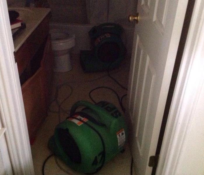 SERVPRO equipment on kitchen floor